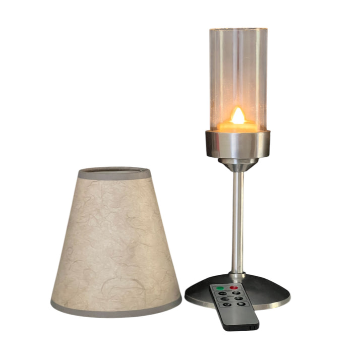 Offre Spéciale : Lampes avec Abat-jour GRIS  + Système de Bougies LED Rechargeables - 44,25 EUR