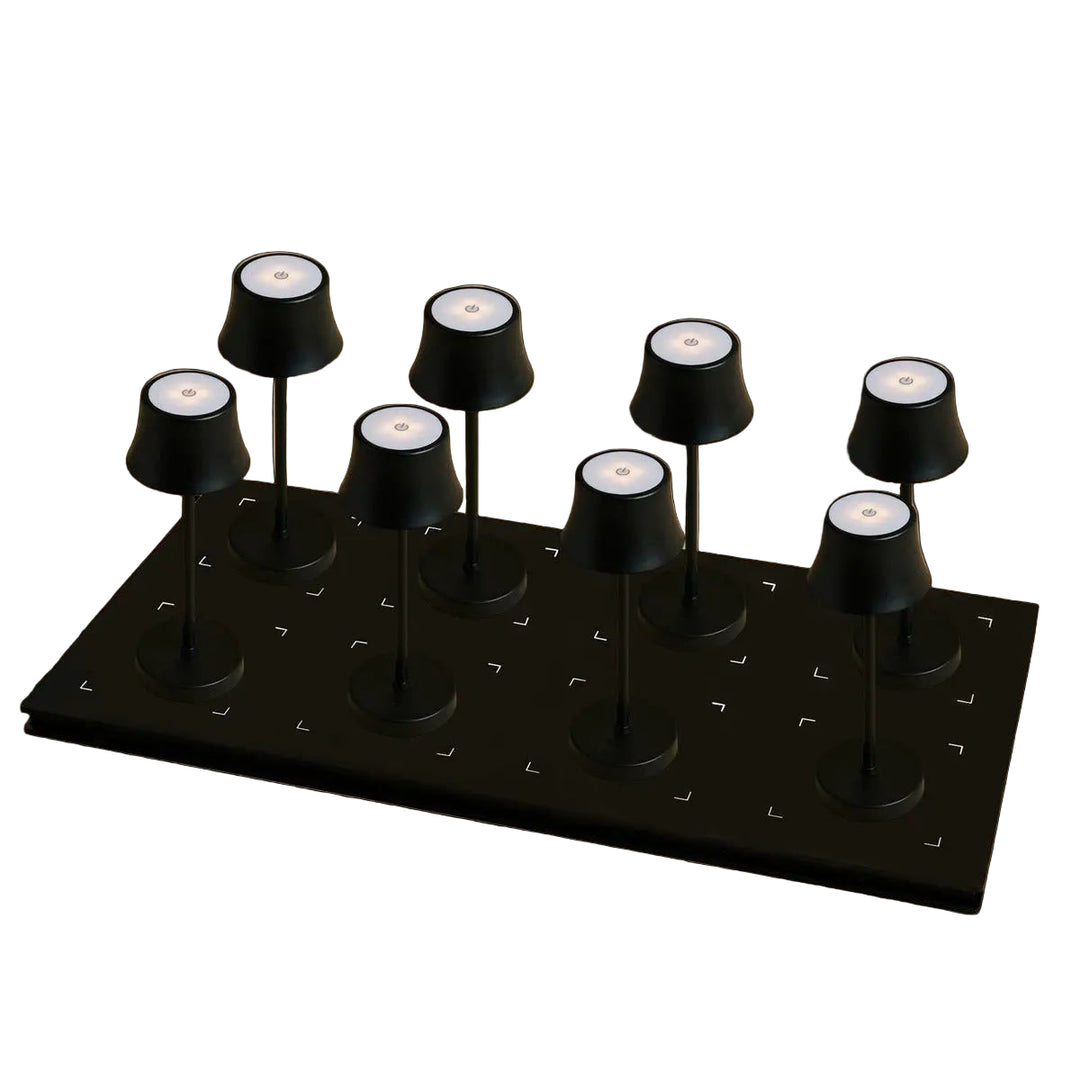 Set Professionnel-8 lampes noir & Multi-Chargeur Qi-Technology