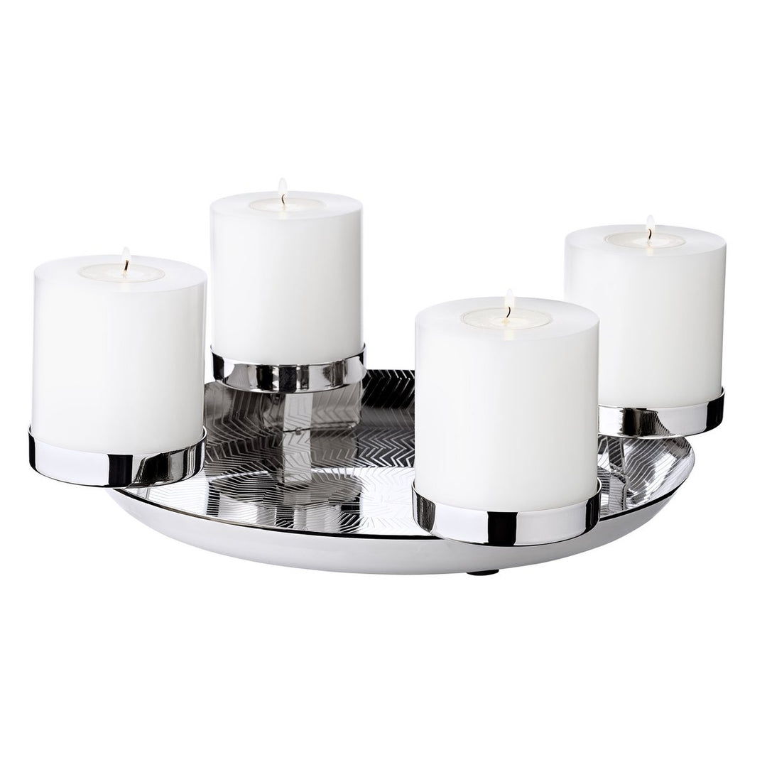 0couronne de l'avent argenté