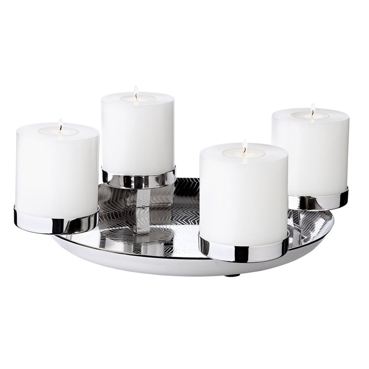 0couronne de l'avent argenté