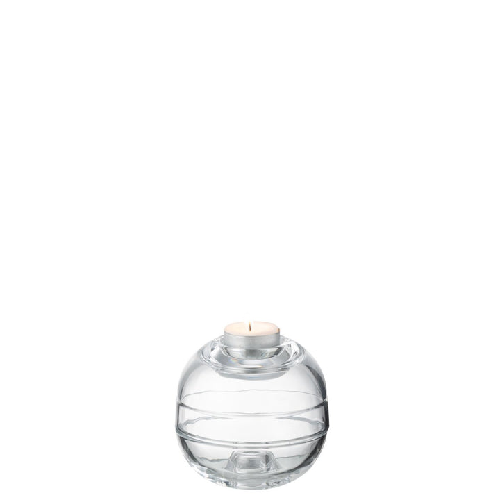 J-Line Splitable Ball Candle Holder in Transparent Glass