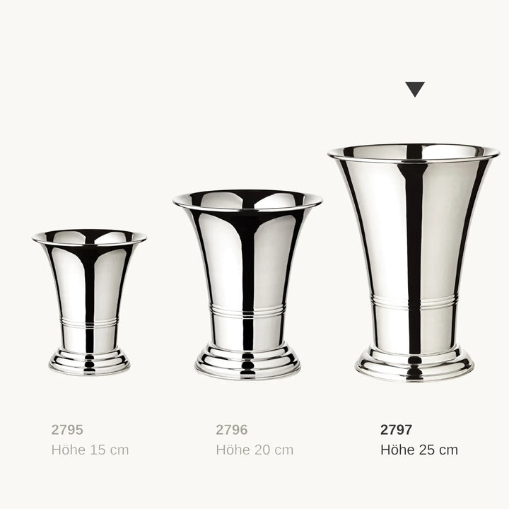 Vase Tromba H 25 cm | Quali plated Argentée