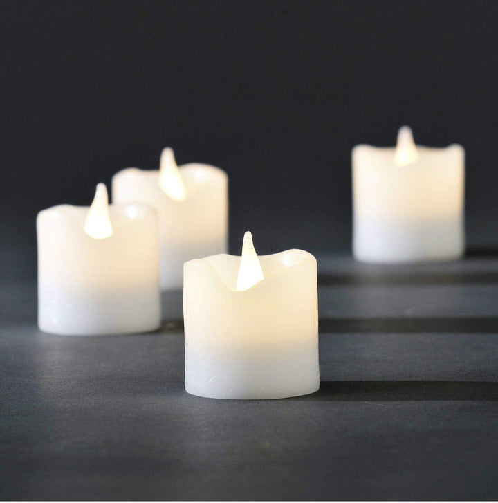 4  bougies led en cire véritable  à piles