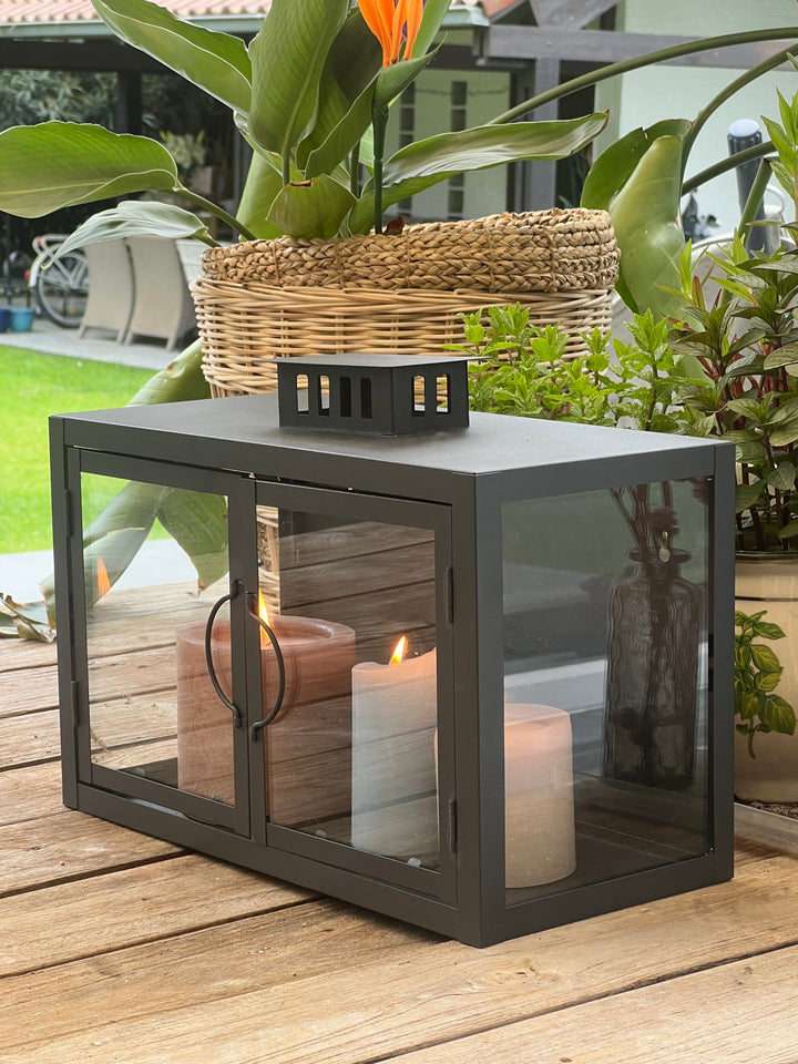 Lanterne d’Extérieur en Métal Noir Mat | Élégante et Polyvalente