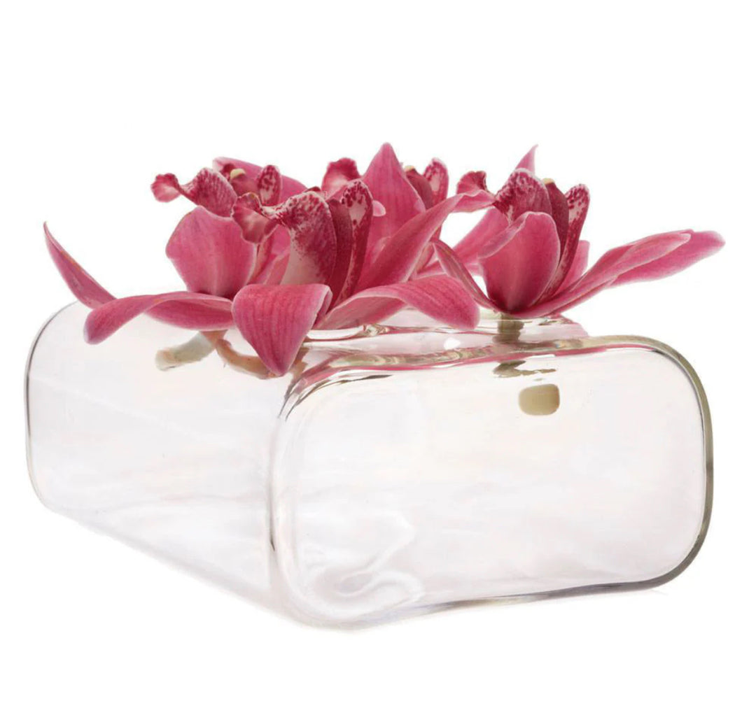 Vase à 4 Fleurs | Rectangulaire en Verre