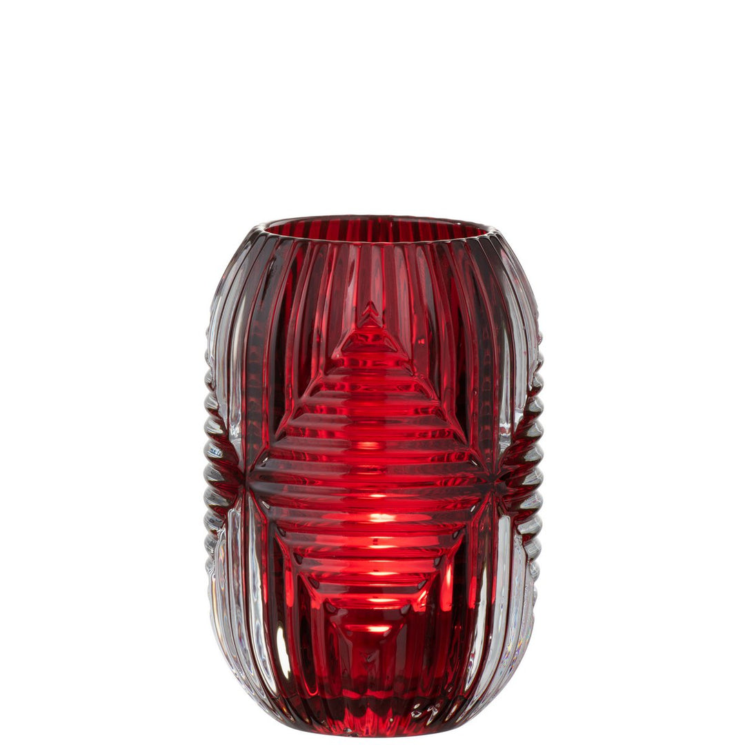 ART DECO PHOTOPHORE VERRE ROUGE