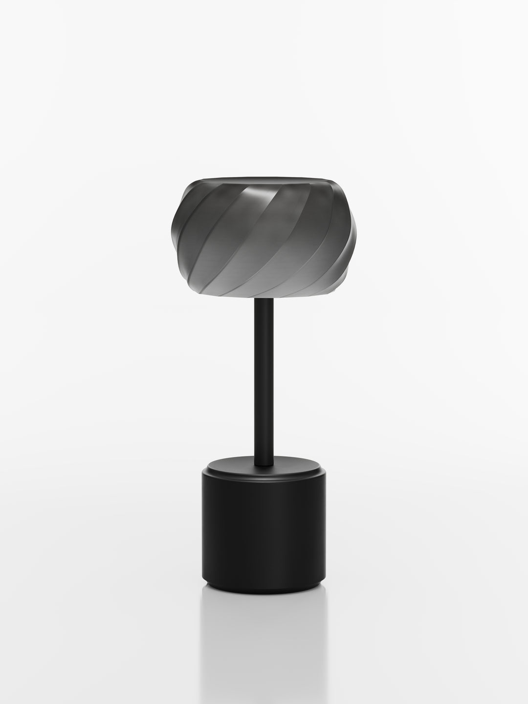 AST-T-503 astra tall crdless lamp black with black lampshade imagilights