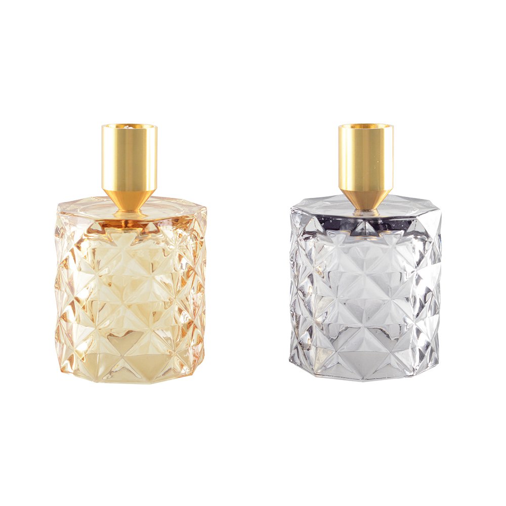 BOUGEOIR EN VERRE DIAMAND