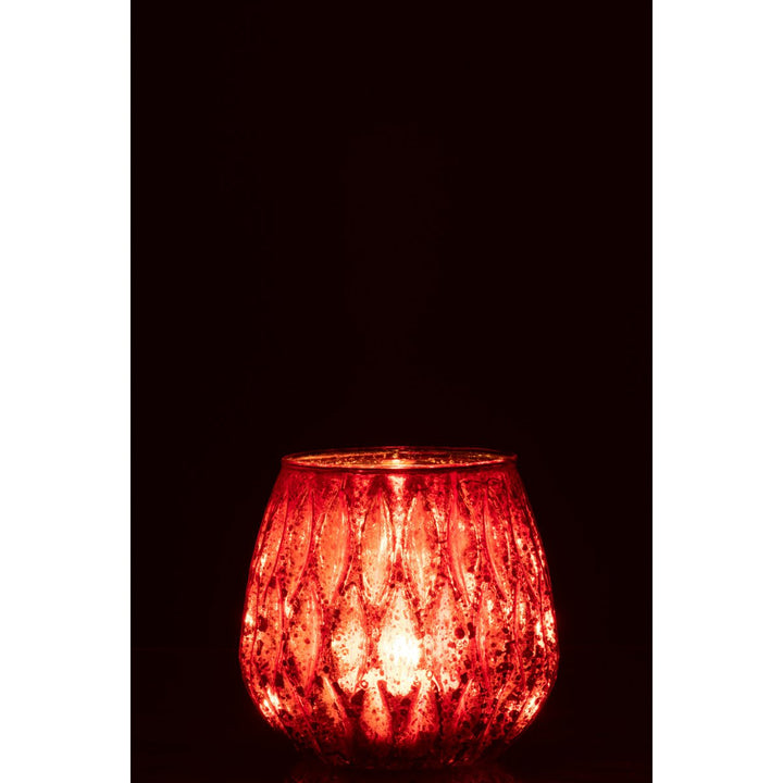 BOUGEOIR VERRE ROUGE J-LINE