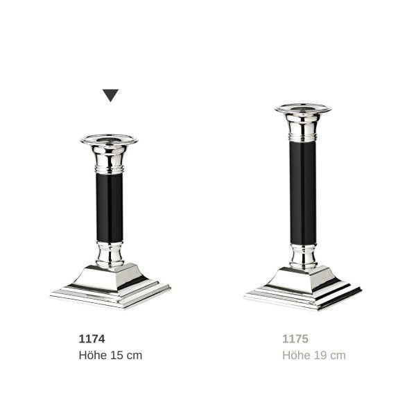 Bougeoir Argenté Anti-Ternissement NOIR