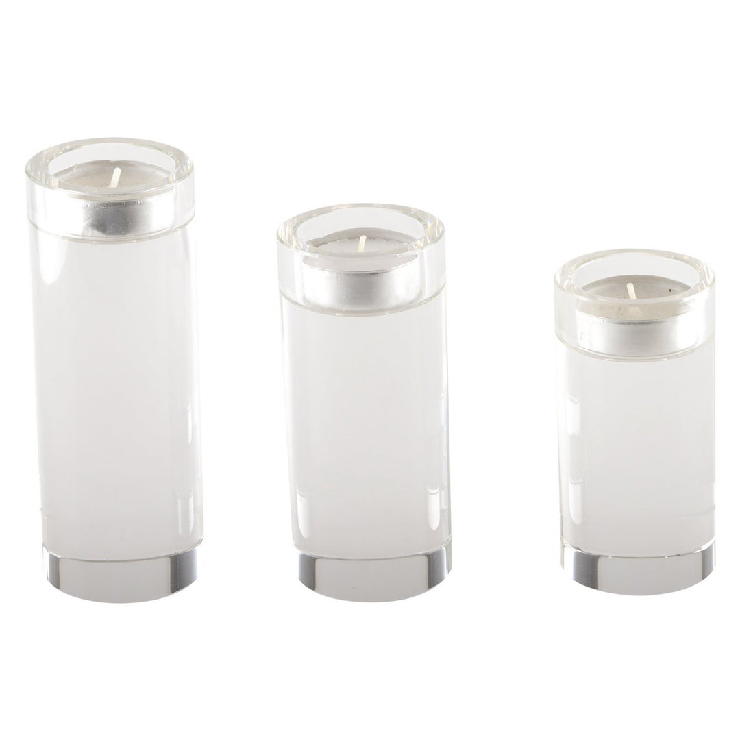 Bougeoir Haut 10 cm Verre Transparent