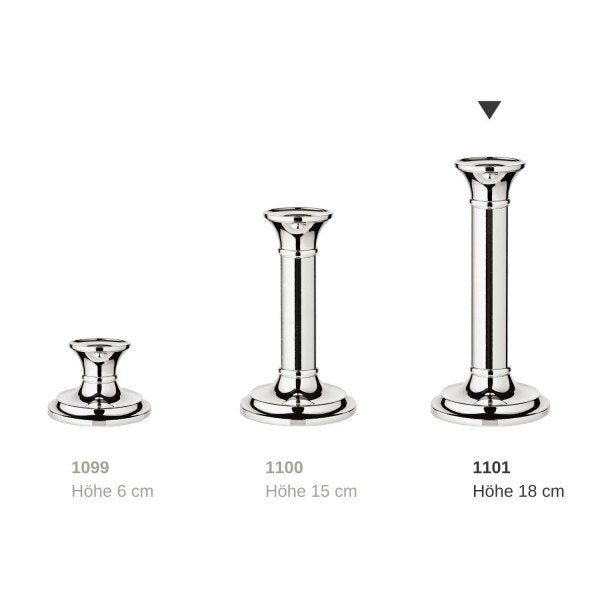 Bougeoir argente  EDZARD_Fiona_H_18_cm