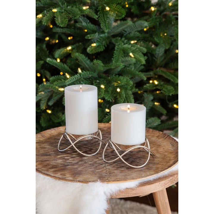 BougieS permanente Cornelius (hauteur 12 cm, Ø 8 cm), blanche, photophore résistan