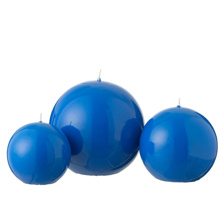 Bougie Boule Cire Fluo Bleu