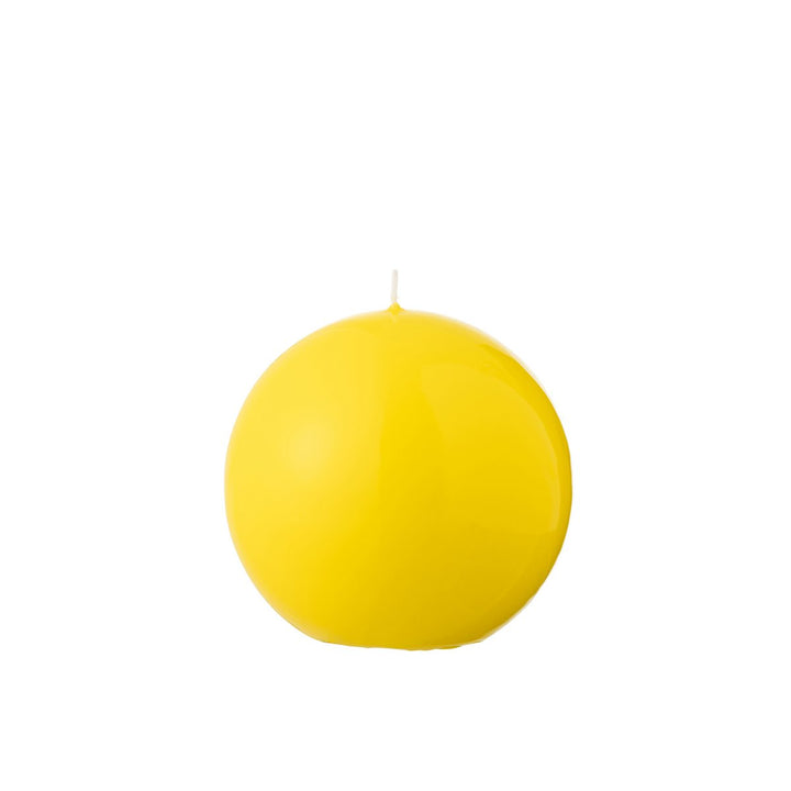 Bougie Boule Cire Fluo Jaune - 30 Heures