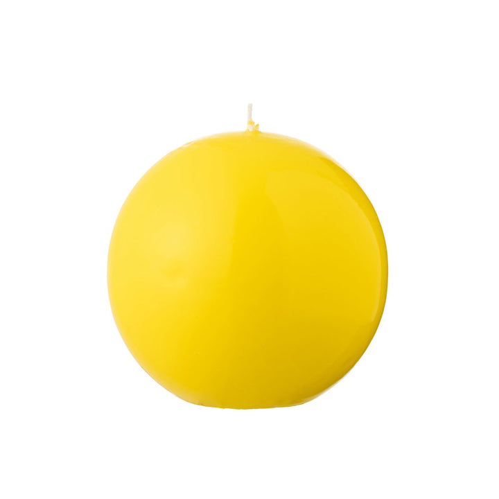 Bougie Boule Cire Fluo Jaune - 50h