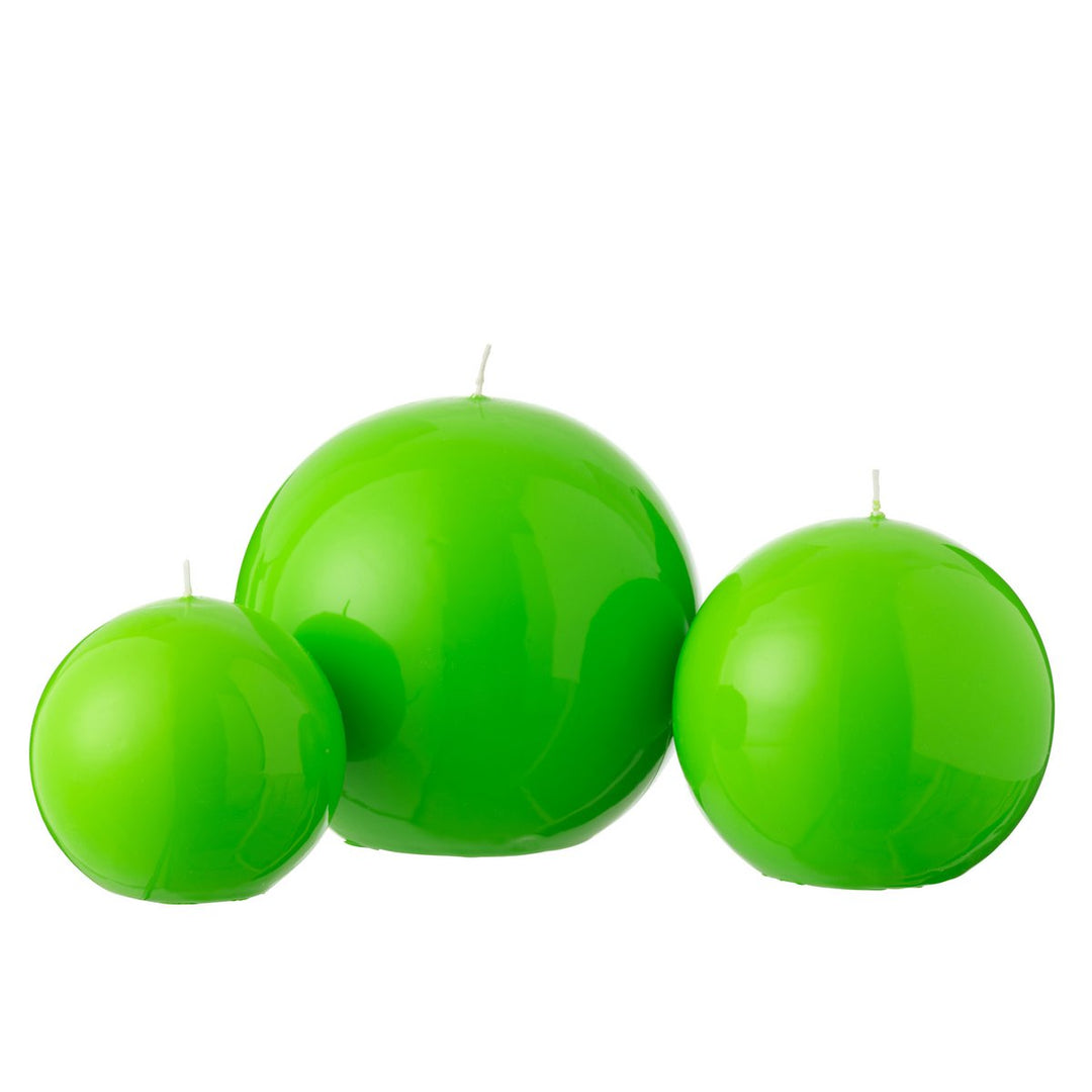 Bougie Boule Cire Fluo  Vert - 50 h