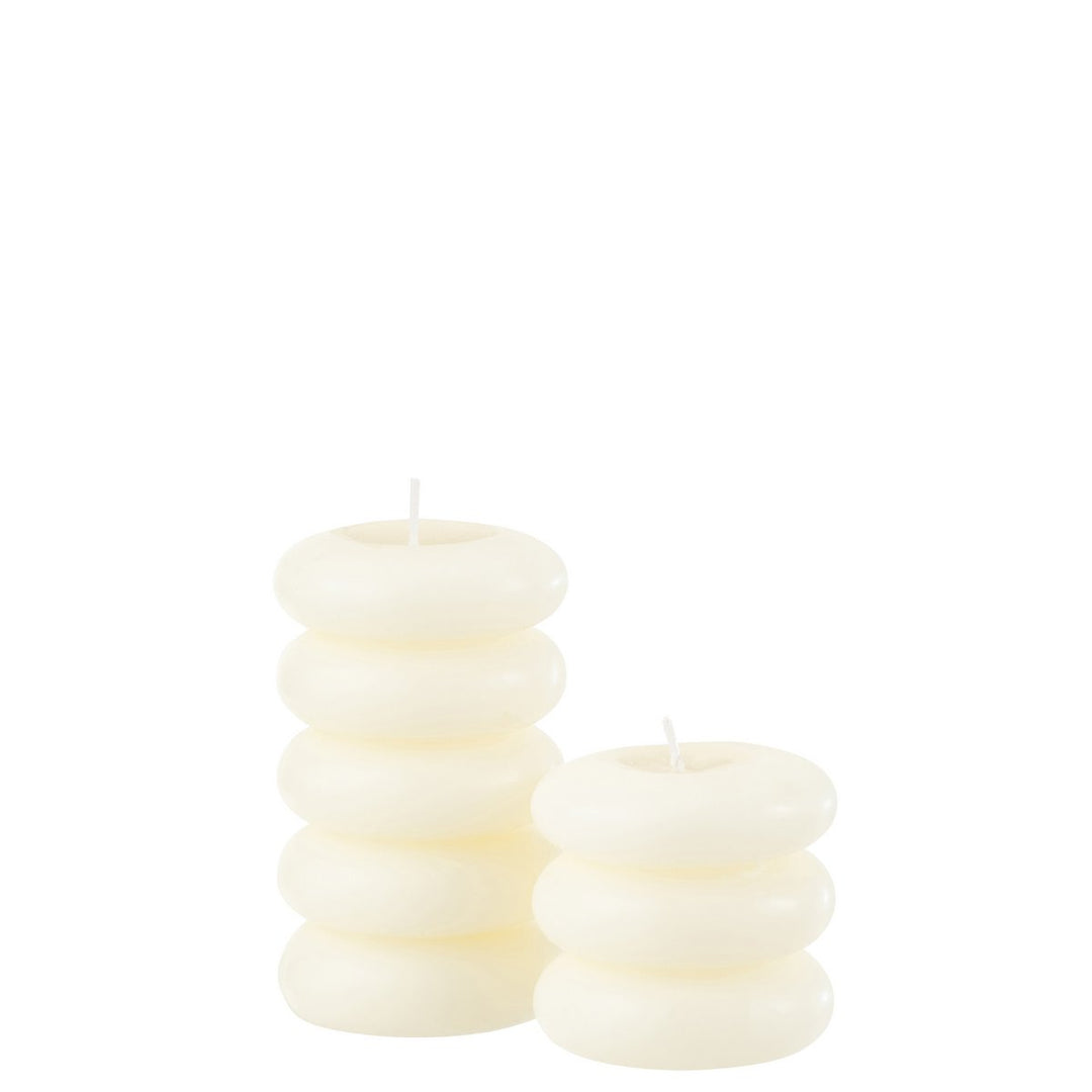 Bougie Macaron Blanc L