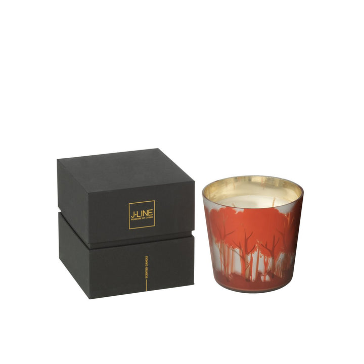 Bougie Parfumée Noa Forêt Soja Rouge/Doré -Petite