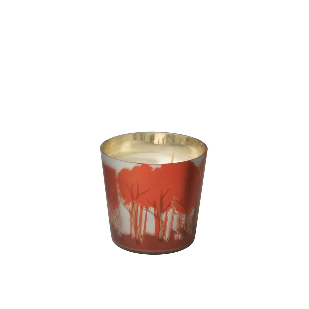 Bougie Parfumée Noa Forêt Soja Rouge/Doré -Petite taille