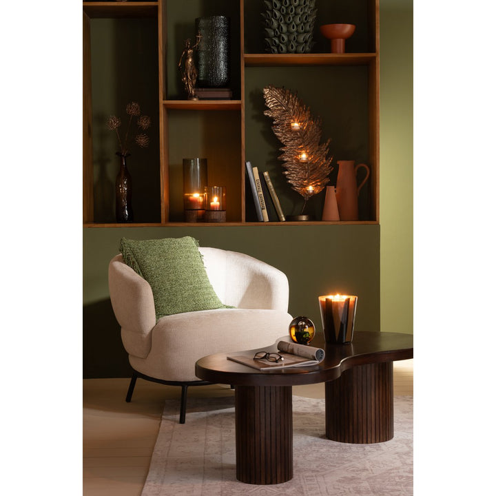 Bougie Parfumee  EN CIRE Noa Lignes Taupe Large-95heures