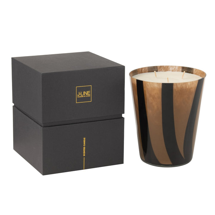 Bougie Parfumee Noa Lignes Taupe Large-95heures