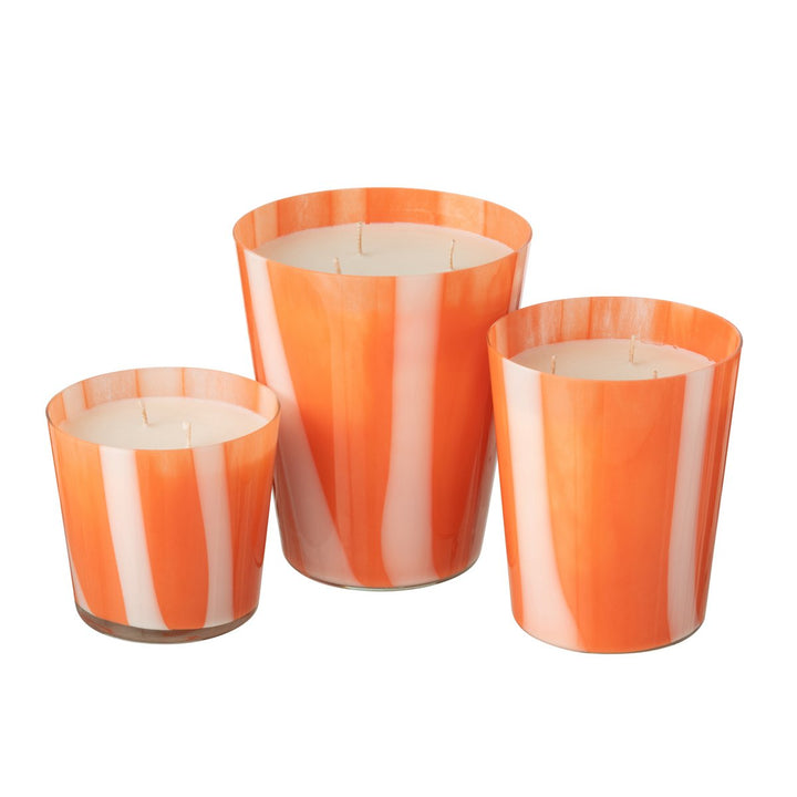 Bougie Senteur Noa Lignes Orange Grande-95heures agrumes