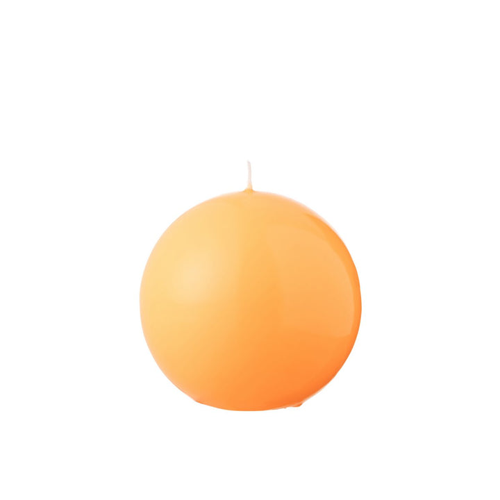 Bougie boule en cire fluo orange - 30h