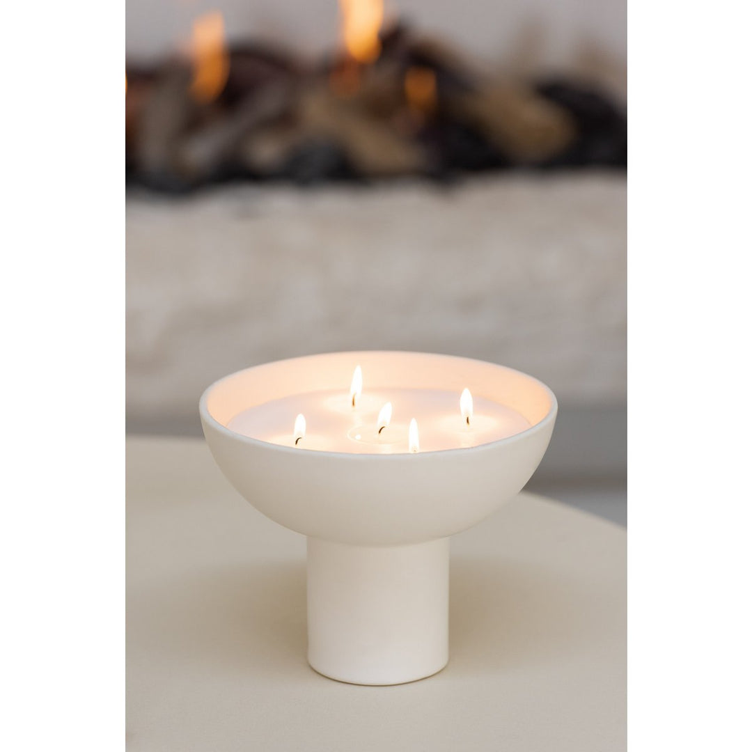 Bougie parfumée en céramique - Tasse blanche