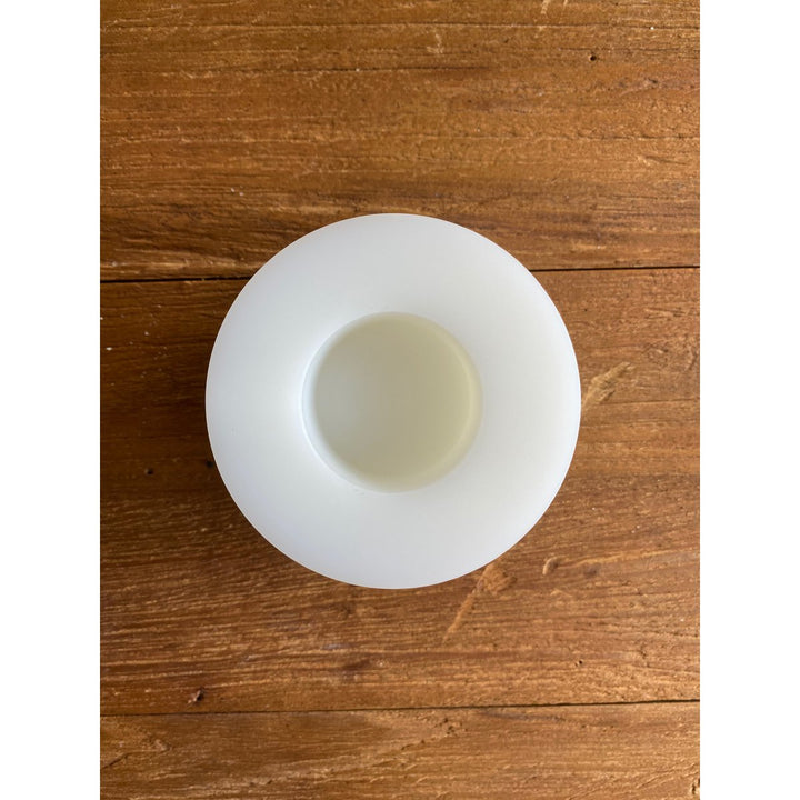 Bougie permanente Cornelius (hauteur 6 cm, Ø 8 cm), blanche, photophored résistant à la chaleur jusqu’à 90 d