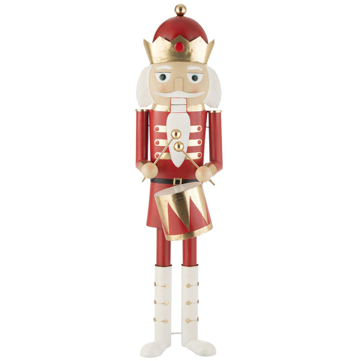 Casse-Noisette Tambour Fer Rouge/Or Grand Modéle H174cm