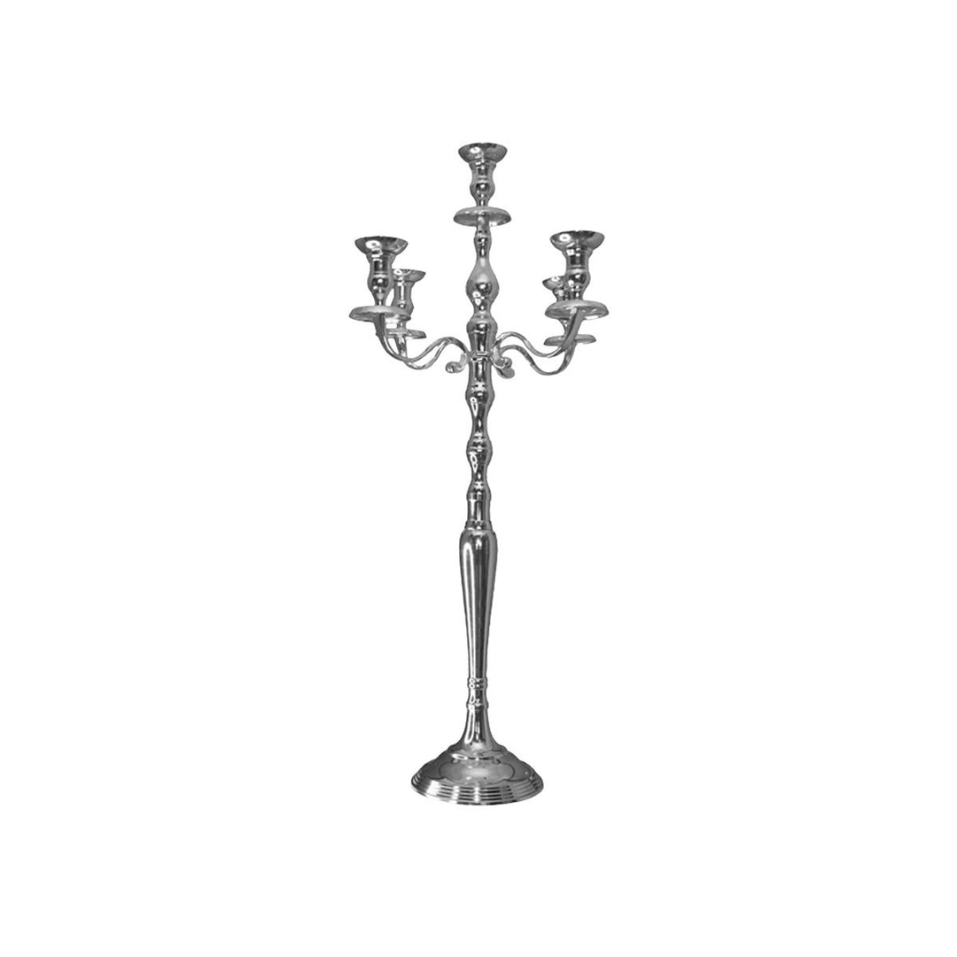 Chandelier 5 branches Argenté H 100 cm