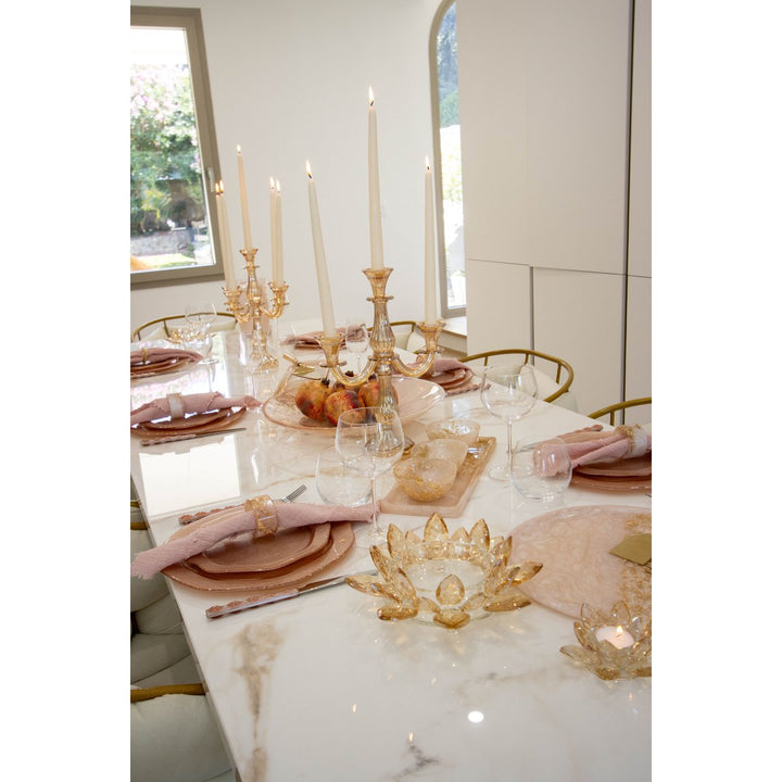 Chandeliier 3 bras en verre ambre marriage  fetes