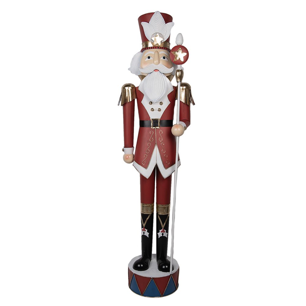 Décoration de Noël Image Casse-noisette 56x39x202 cm Rouge Métal