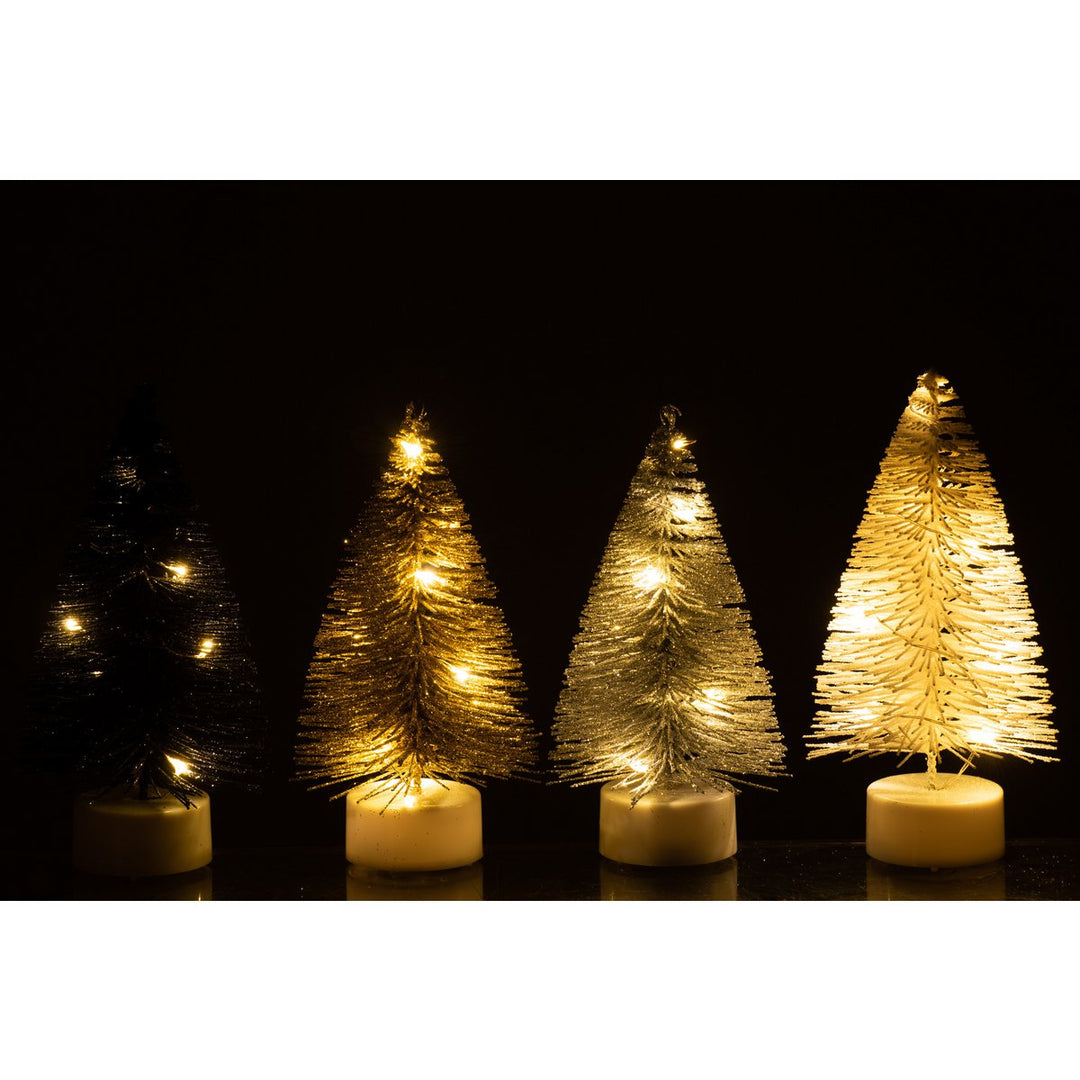 Display de 12 Sapins de Noël LED à Paillettes