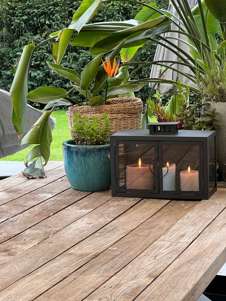 Lanterne d’Extérieur en Métal Noir Mat | Élégante et Polyvalente