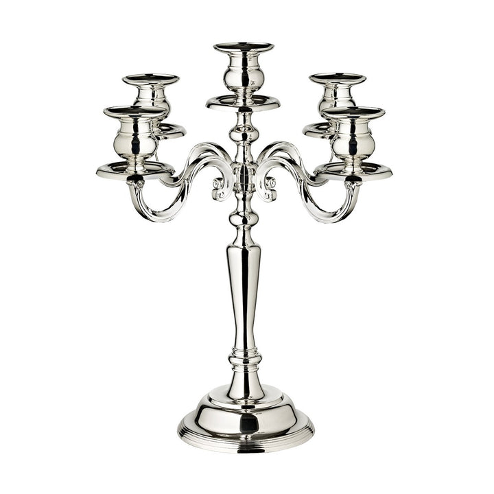 EDZARD CHANDELIER 5 BRAS PALQUE ARGENT 2