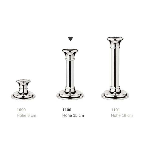 EDZARD Fiona H 15 cm | Bougeoir Argenté Anti-Ternissement 4