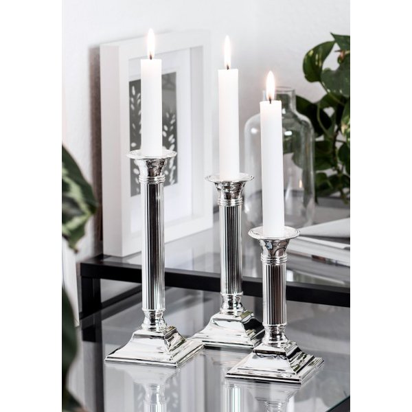 EDZARD Lincoln H15 cm | Bougeoir tige cannelée 5