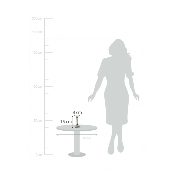 EDZARD Lincoln H15 cm | Bougeoir tige cannelée 6