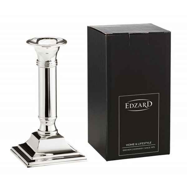 EDZARD Lincoln H 15 cm | Bougeoir Argenté 2