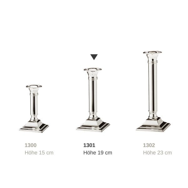 EDZARD Lincoln H 19 cm | Bougeoir Argenté Anti-Ternissement 2