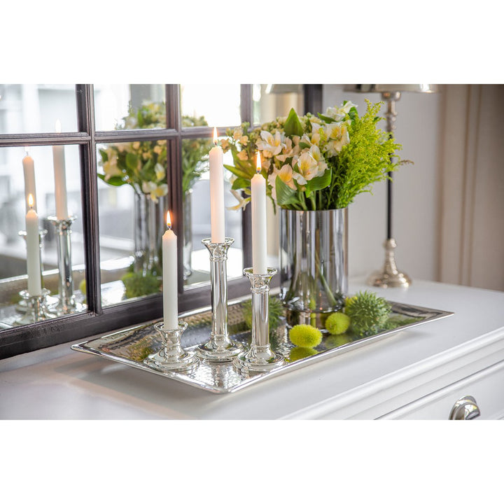 EDZARD Fiona H 15 cm | Bougeoir Argenté Anti-Ternissement   8