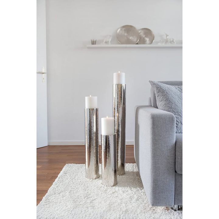 Edzard | Bougie permanente Cornelius H15 Blanc, photophore résistant