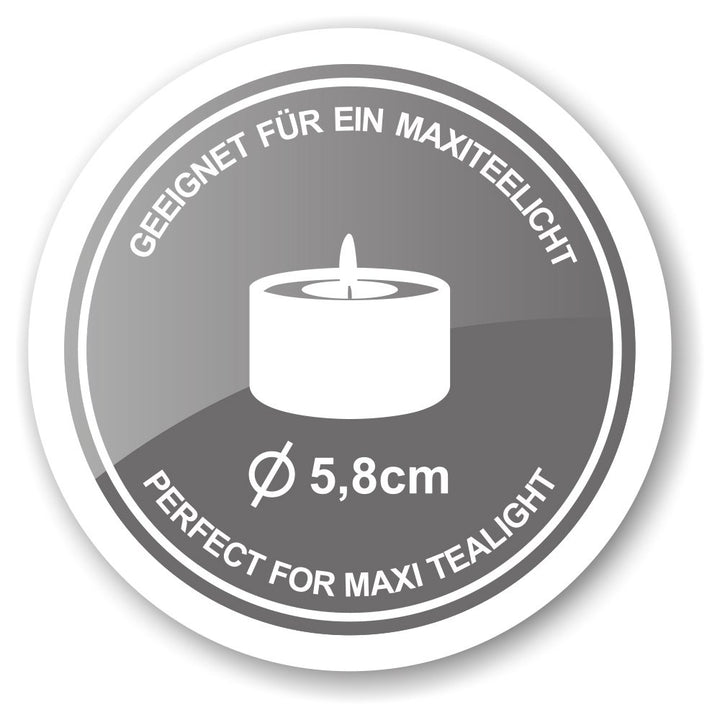 Edzard | Bougie permanente Cornelius H15 Blanc, photophore résistant à  chaleur