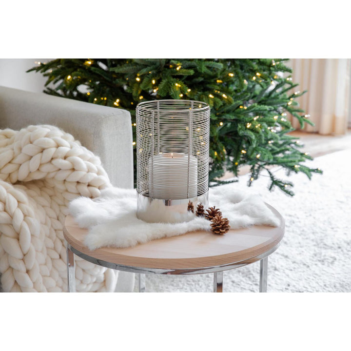 Edzard | Bougie permanente Cornelius H15 Blanc, photophore résistant à la chaleur