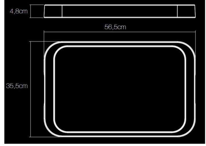 LOCATION Plateau rectangulaire avec éclairage LED