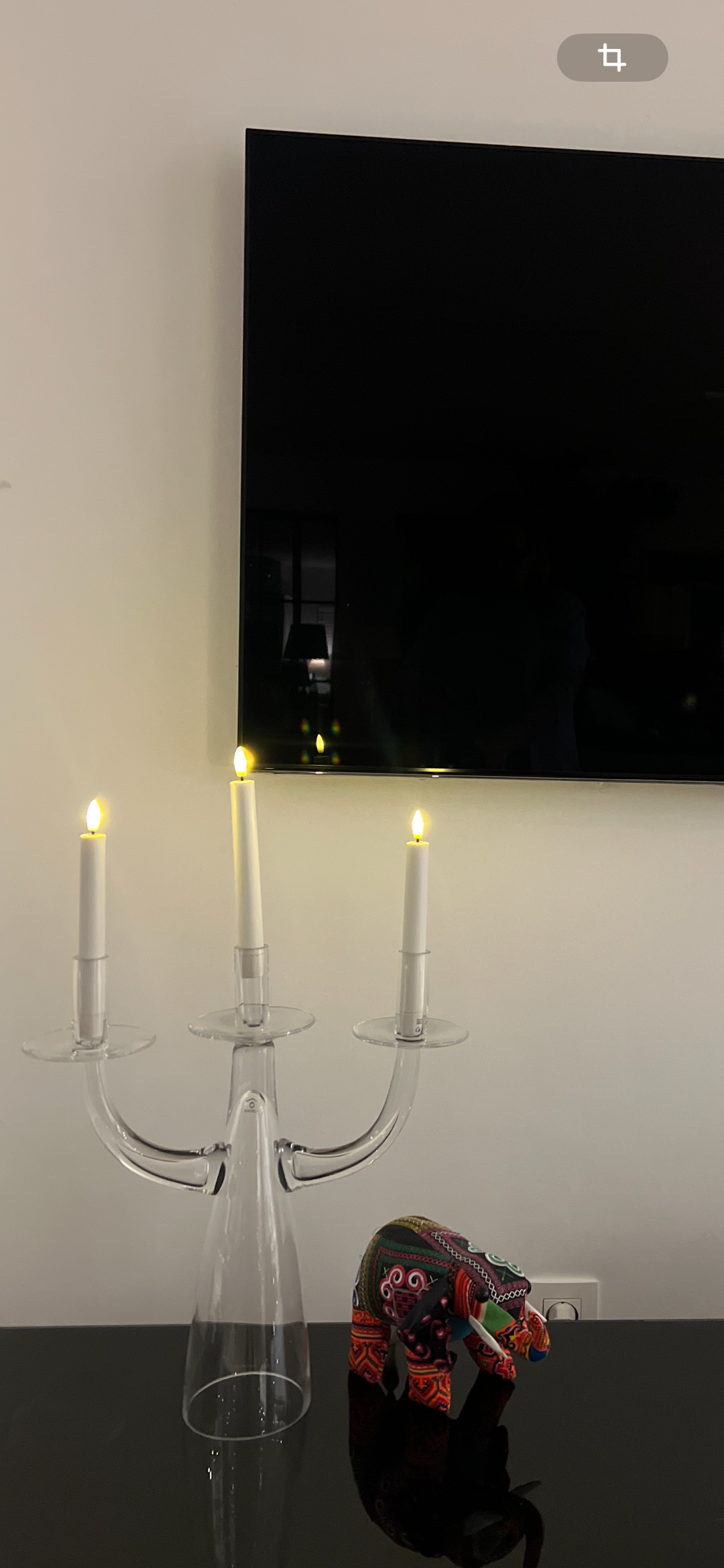 Chandlelier en verre H44cm - Triune - chandelier pour 3 bougies de table (Copie)
