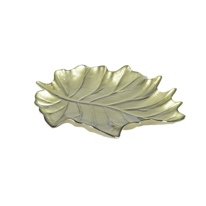 Grande Assiette en forme Feuille Verte decoration noel