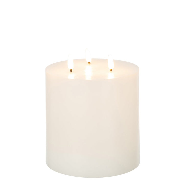 J-Line Bougie Led 3 Flames Blanc H19 cm